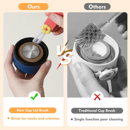 Jxmltt 3 in 1 kitchen cleaner showing all brush heads