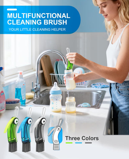 Fwomucl multifunctional gap cleaner brush rotating head mechanism