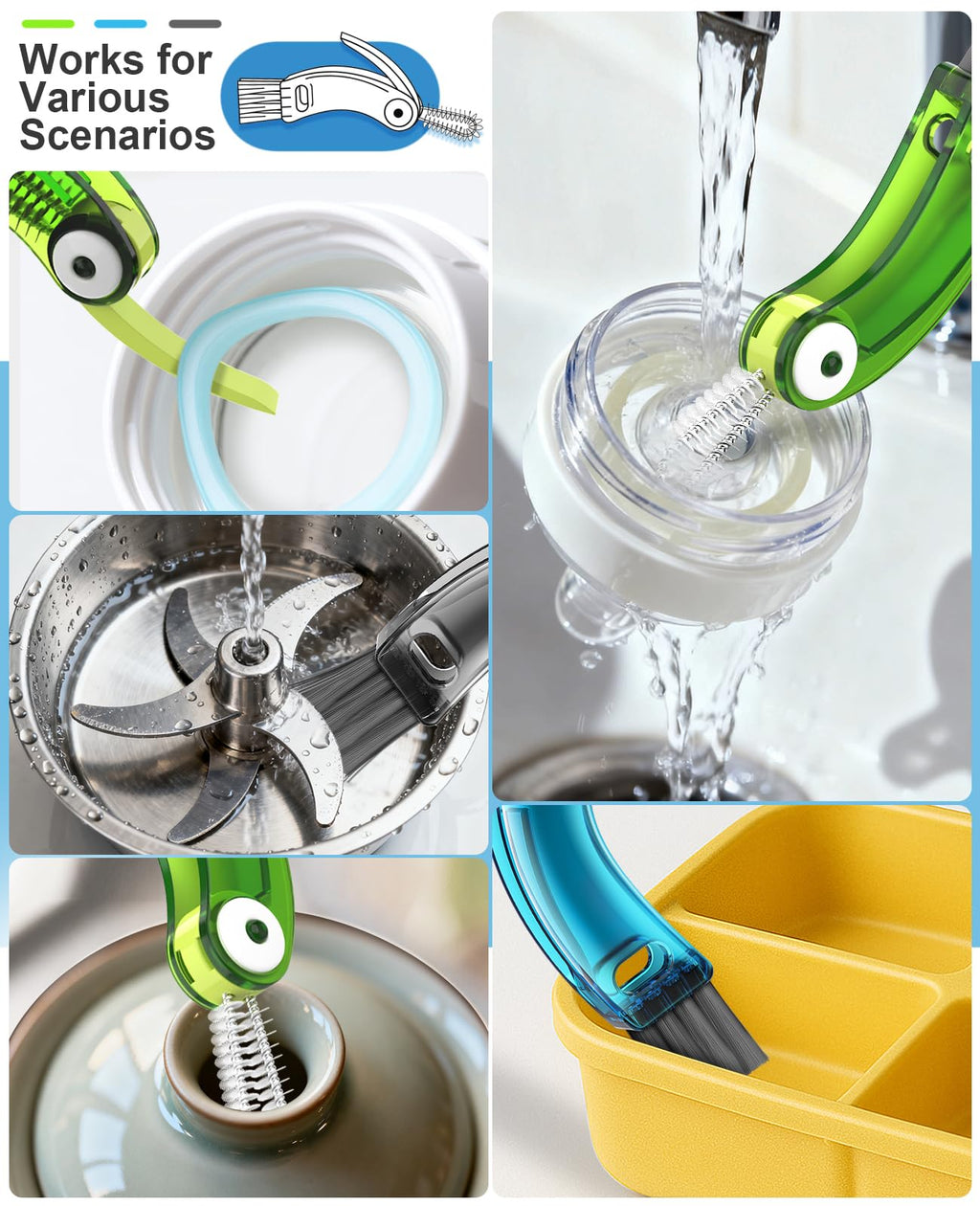 Portable Fwomucl 3 in 1 cleaning tool in a travel bag
