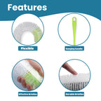 Ergonomic green handle of LiKee cleaning brush