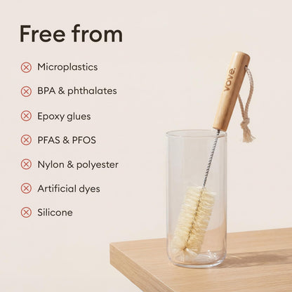 Vove straw cleaner brush inside a reusable metal straw
