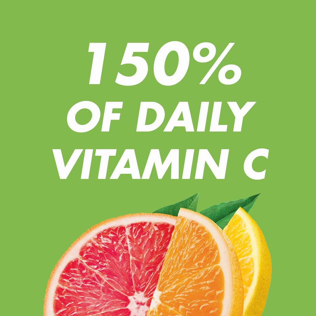 Close up of individually wrapped Halls vitamin C citrus drops