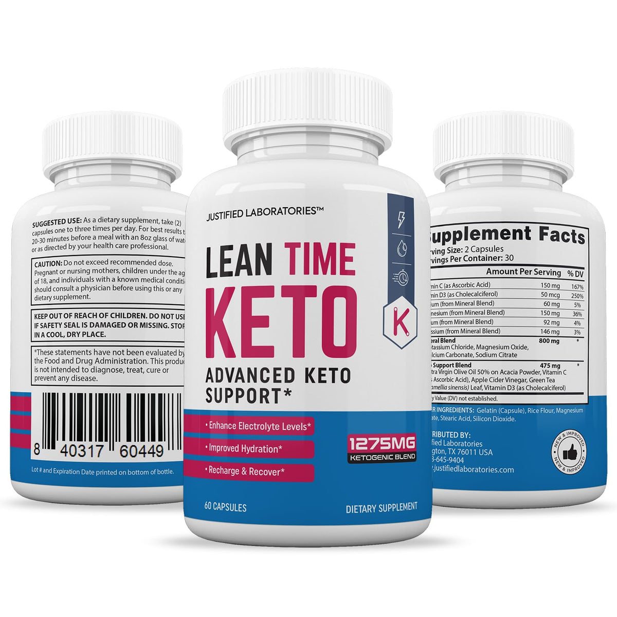 Justified Laboratories Lean Time Keto capsules lifestyle presentation