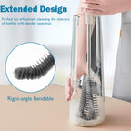 Close up of Kwude brush non-scratch nylon bristles