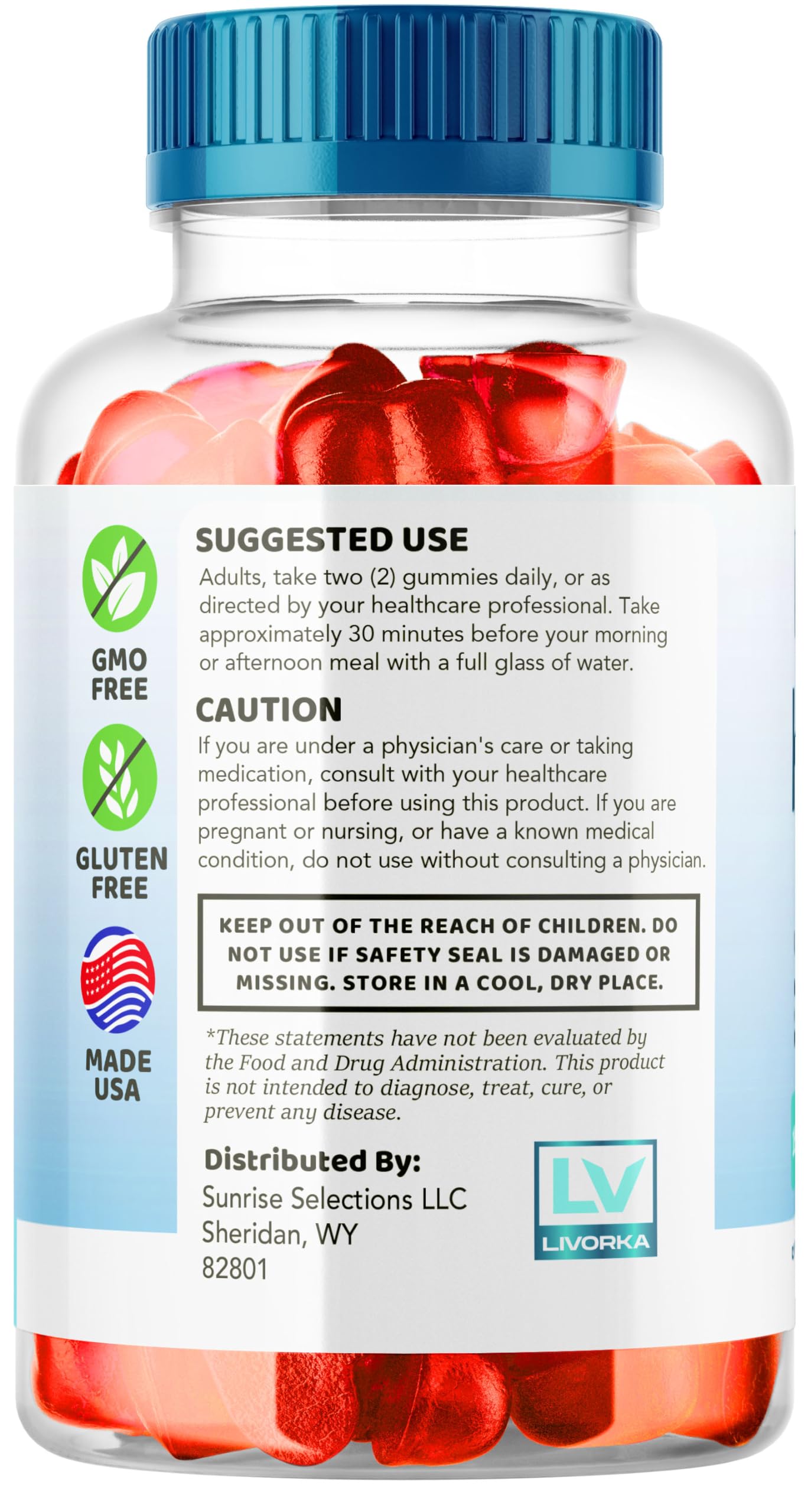 Premium chewable low carb lifestyle dietary gummies for energy support