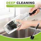 Zhayao brush cleaning a narrow neck water bottle
