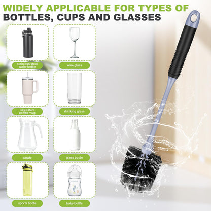 Zhayao brush cleaning a tall glassware vase