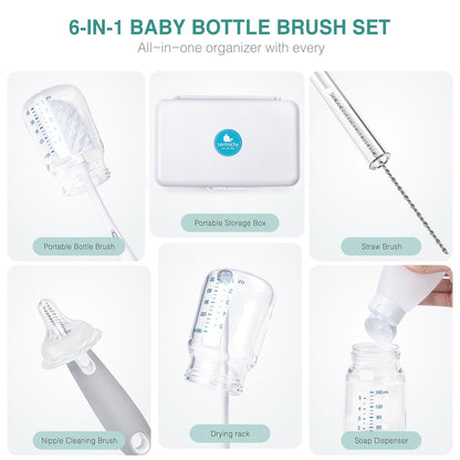 Foldable baby bottle drying rack in storage case