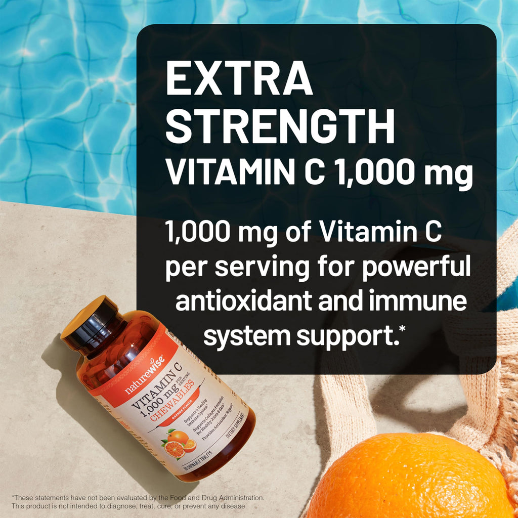 NatureWise vitamin c supplement facts and nutrition label