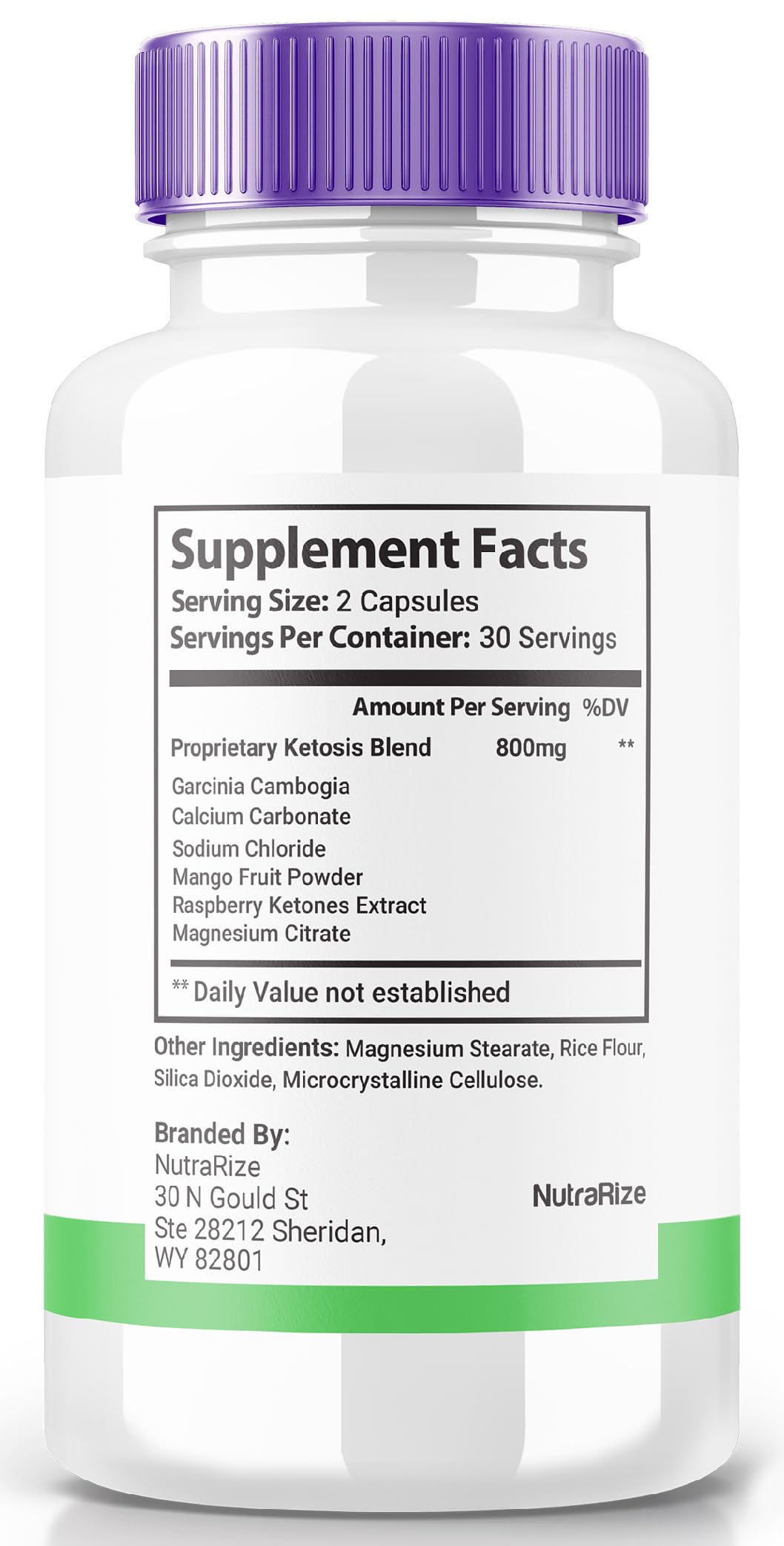 NutraRize TrimFit Plus supplement bottle showing sixty dietary capsules for fat burn support.