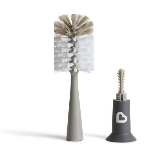 Munchkin bottle cleaning brush showing the suction cup base