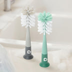 Munchkin grey bottle brush standing upright on kitchen counter