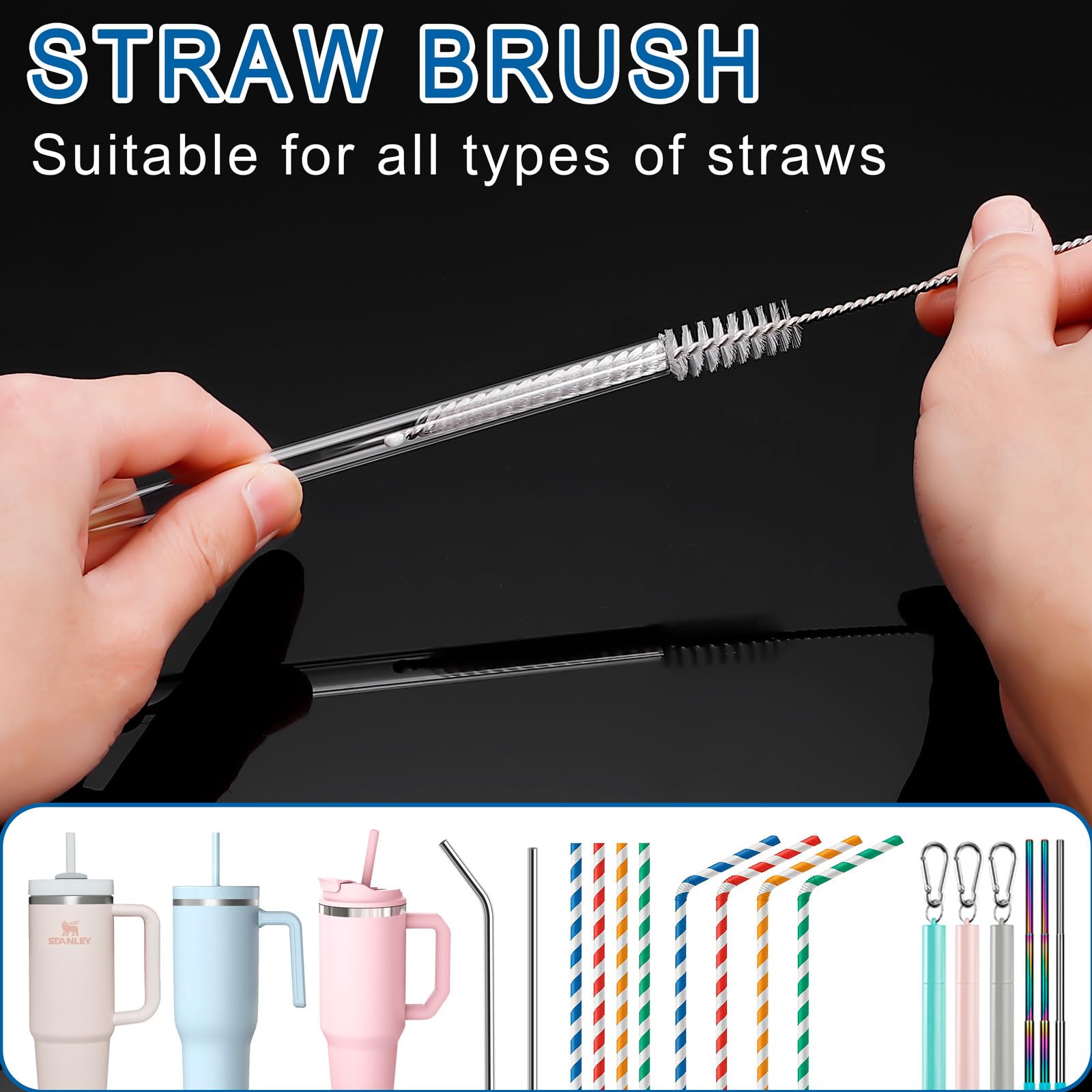 Detail of nylon bristles on Swktpp cleaning brush set