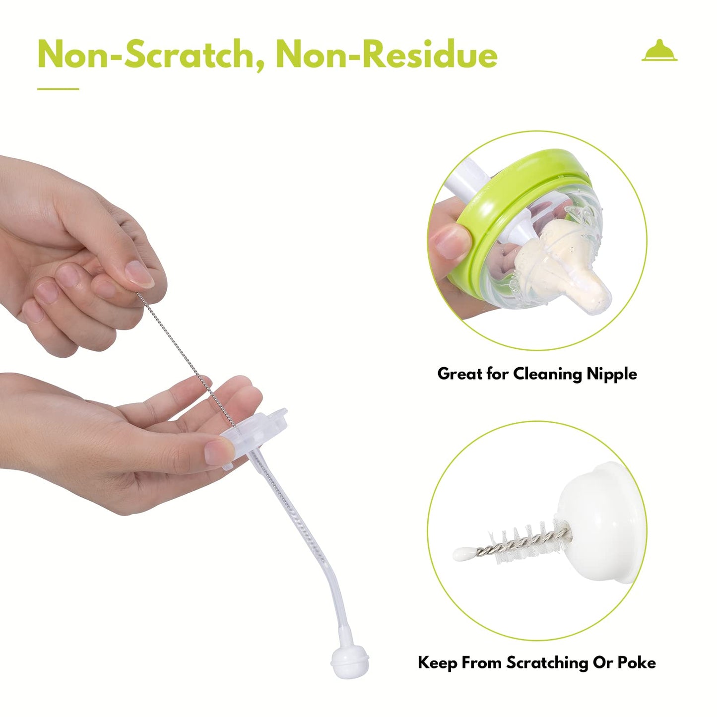 Carebabymore bottle brush set standing on kitchen counter
