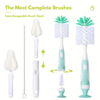 Ergonomic handle and suction base of baby bottle cleaner