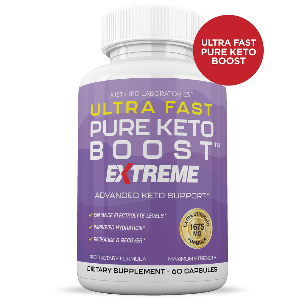 Justified Laboratories keto boost 1675mg potency packaging angle