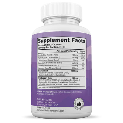 Authentic USA imported Justified Laboratories keto boost capsules multi pack