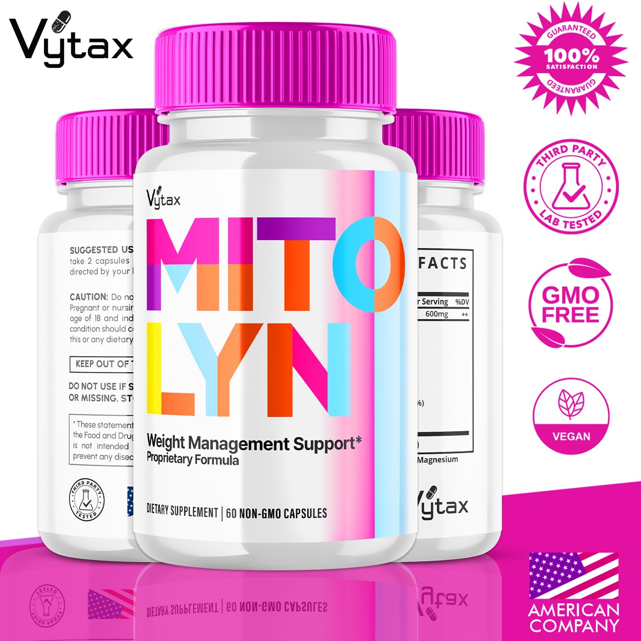 Mitolyn Advanced Formula Keto Pills supplement facts label displaying natural ingredients.