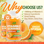 Just Nutrients Vitamin C chewable gummies open bottle showing texture