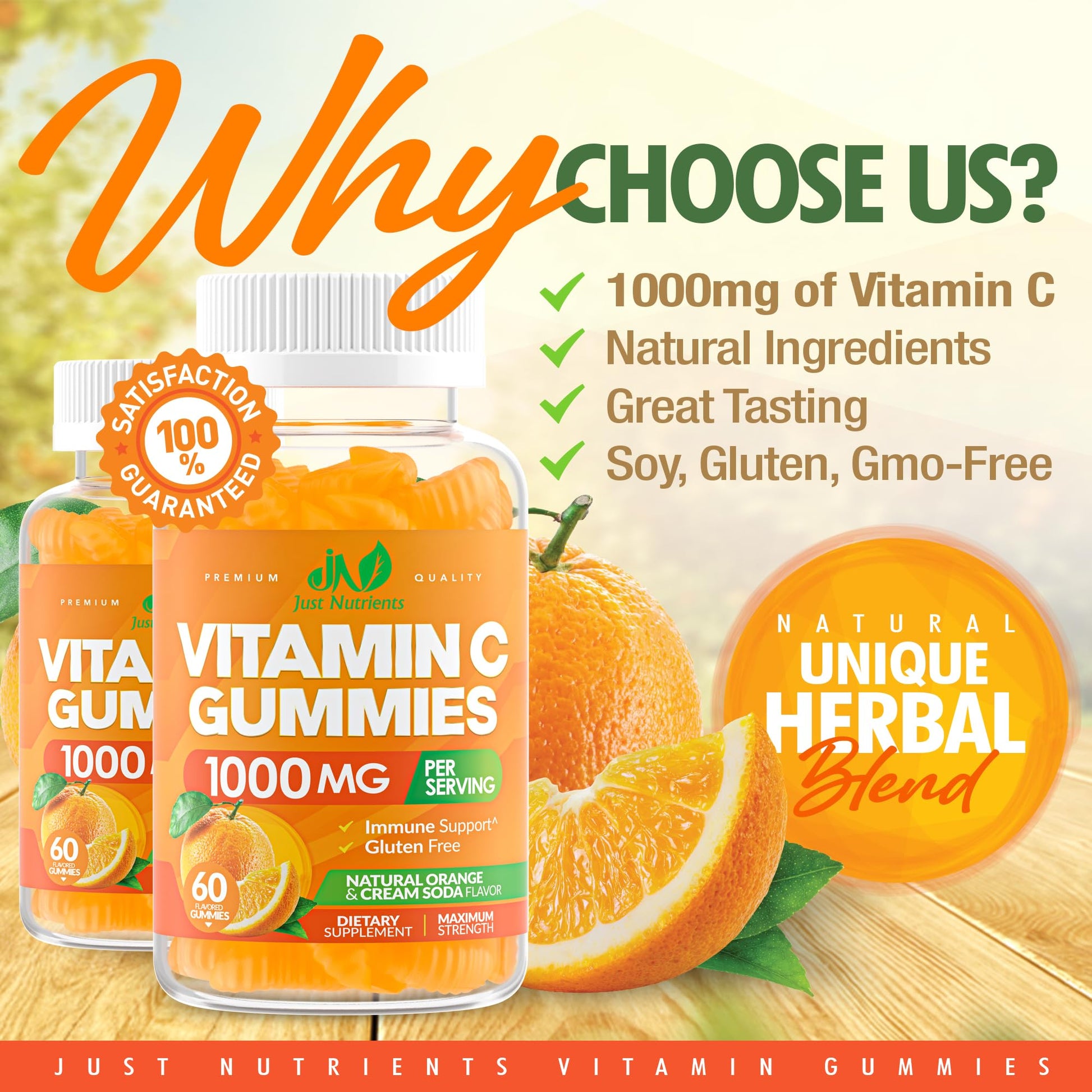 Vegetarian vitamin C gummies for adults and kids showcasing high-potency immune benefits