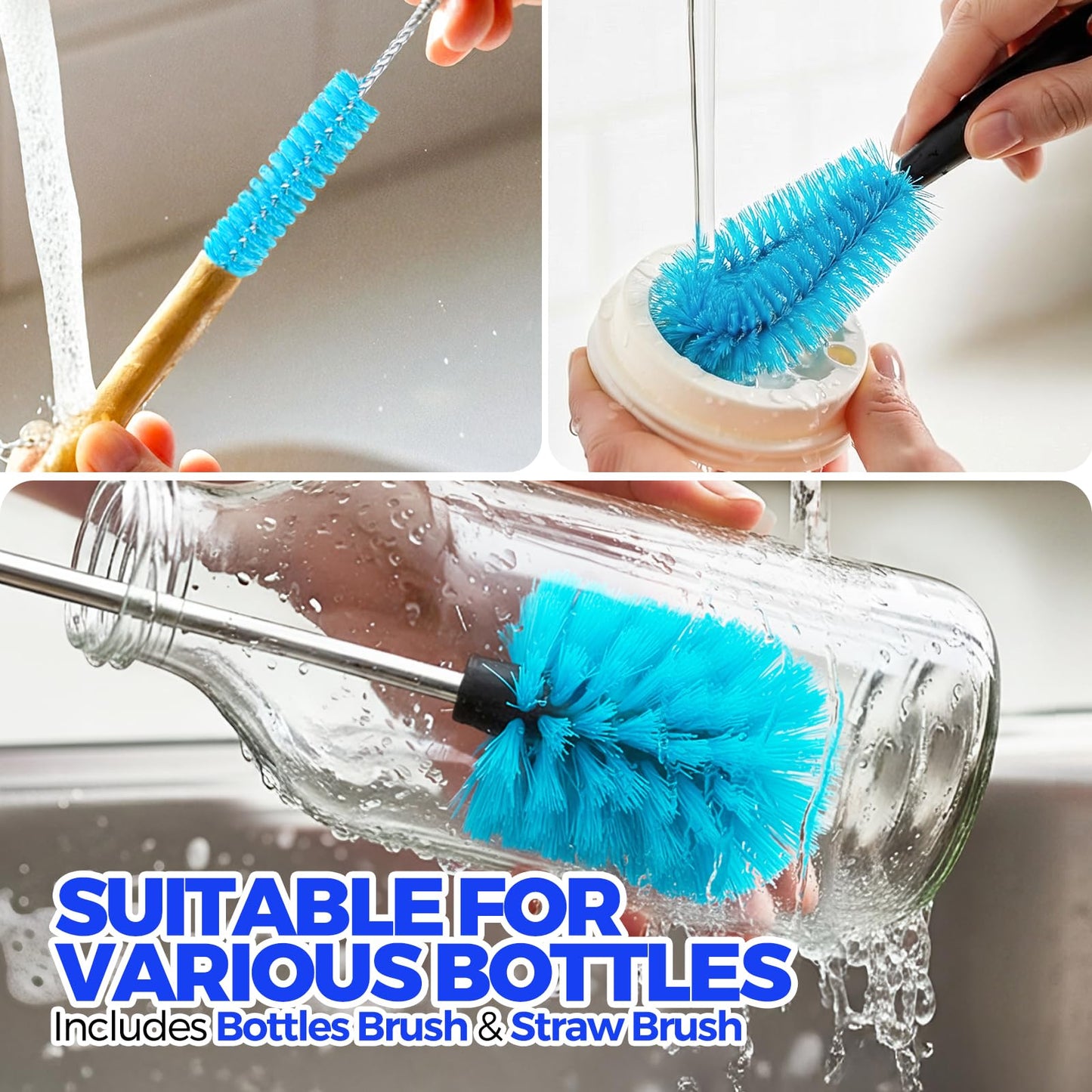 Holikme straw and spout cleaning tool close up