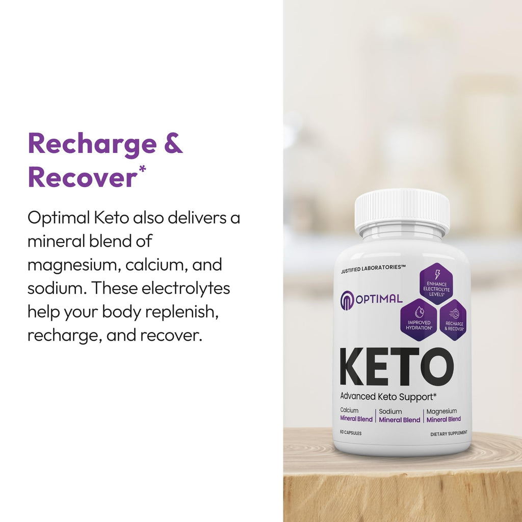Justified Laboratories Optimal Keto nutritional facts panel
