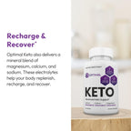 Justified Laboratories Optimal Keto nutritional facts panel