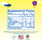 Lil Critters Immune C supplement nutritional facts panel on bottle back