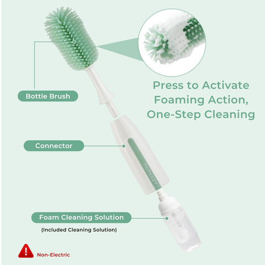 Momcozy push-press bottle cleaner handle detail