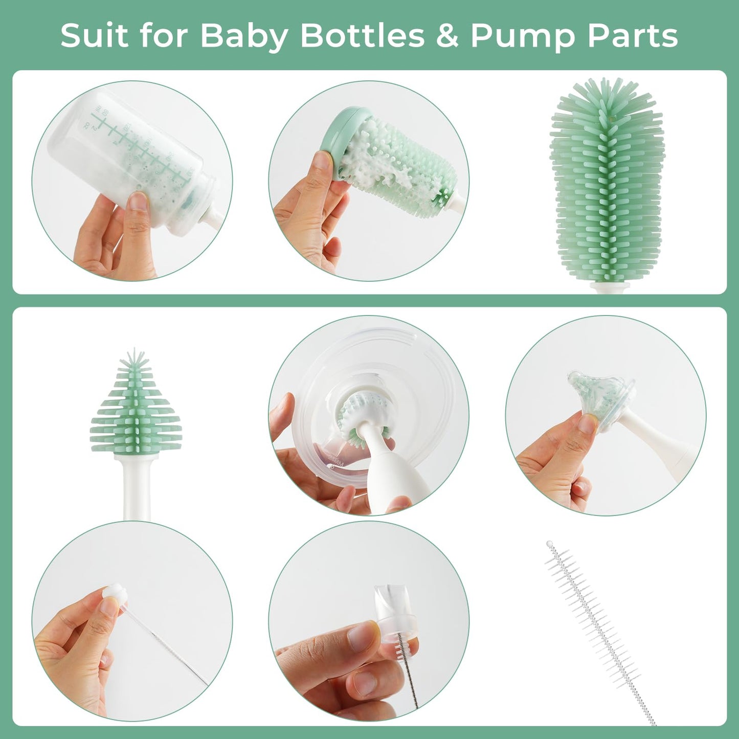 Momcozy portable bottle brush travel case open
