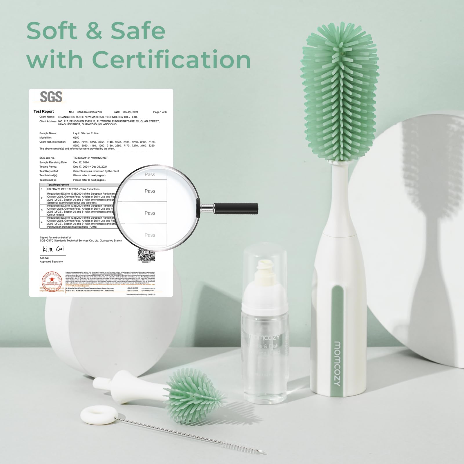 Momcozy bottle and nipple brush set accessories