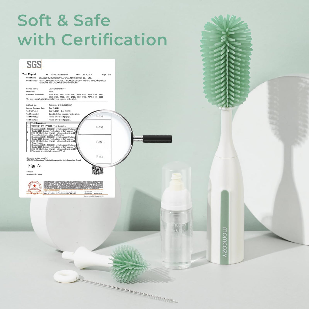 Momcozy bottle and nipple brush set accessories