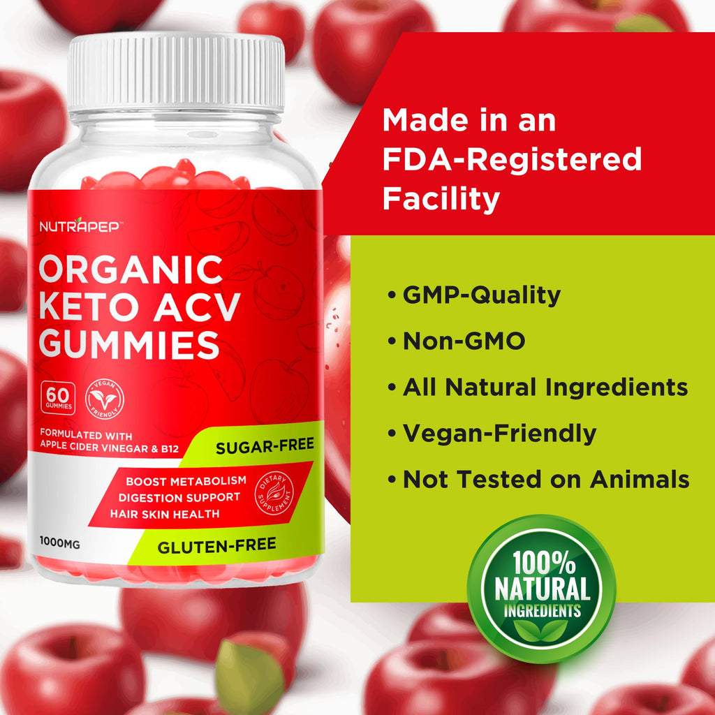 Keto friendly apple cider vinegar gummies lifestyle product shot