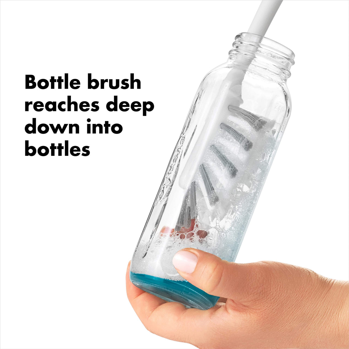 Long bottle brush cleaning narrow neck baby bottle