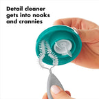 Detailed view of the OXO Tot detail brush for tight corners