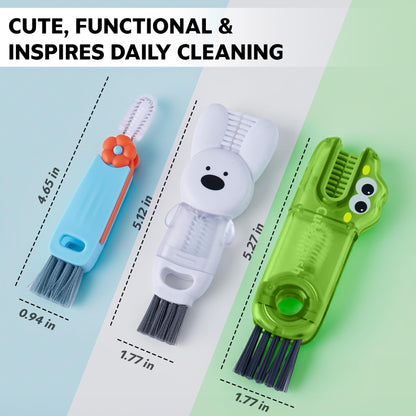 Flower themed detail brush for water bottle lids