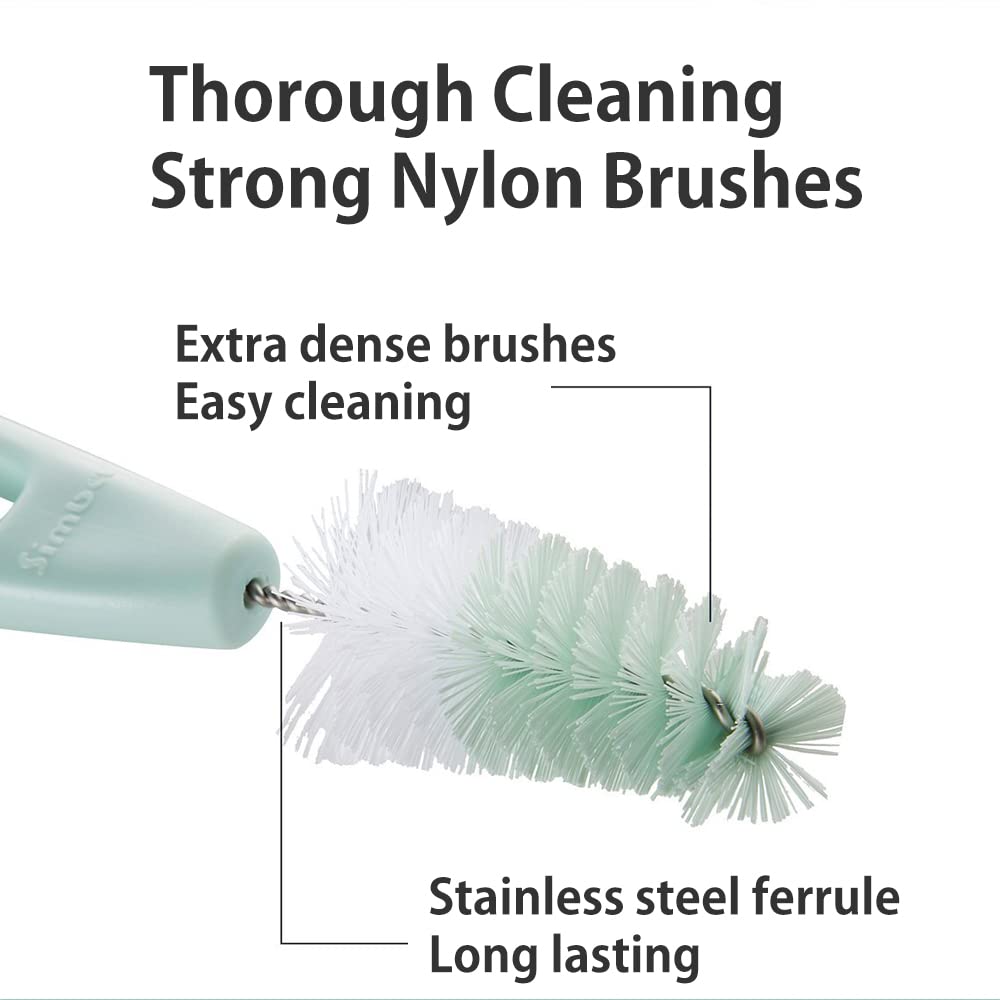 Set of two Simba Rotary Nipple Brushes with green handles