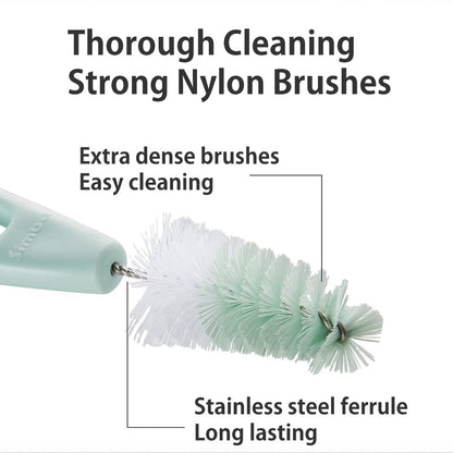 Set of two Simba Rotary Nipple Brushes with green handles