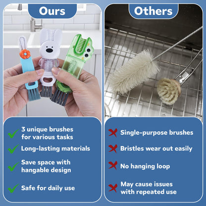 User holding Folisse cup lid cleaning brush for scale