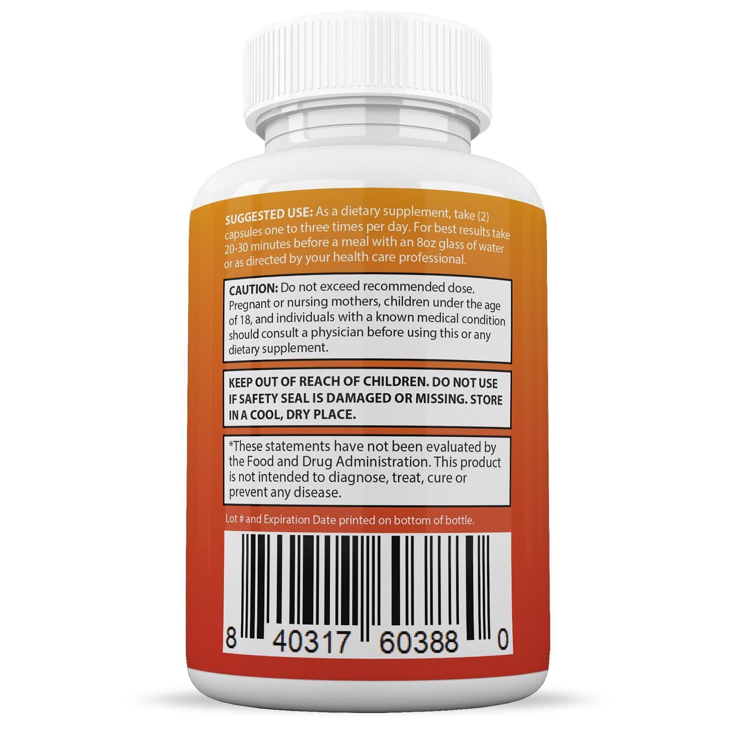 Close up view of the electrolyte support ingredients list on the back of Justified Laboratories Keto GT bottle.