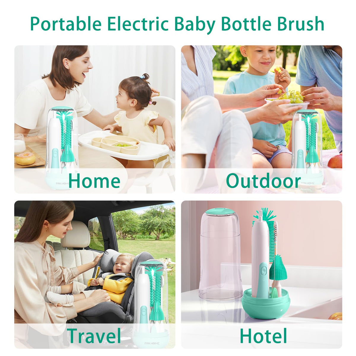 Fan Home electric bottle brush drying rack setup