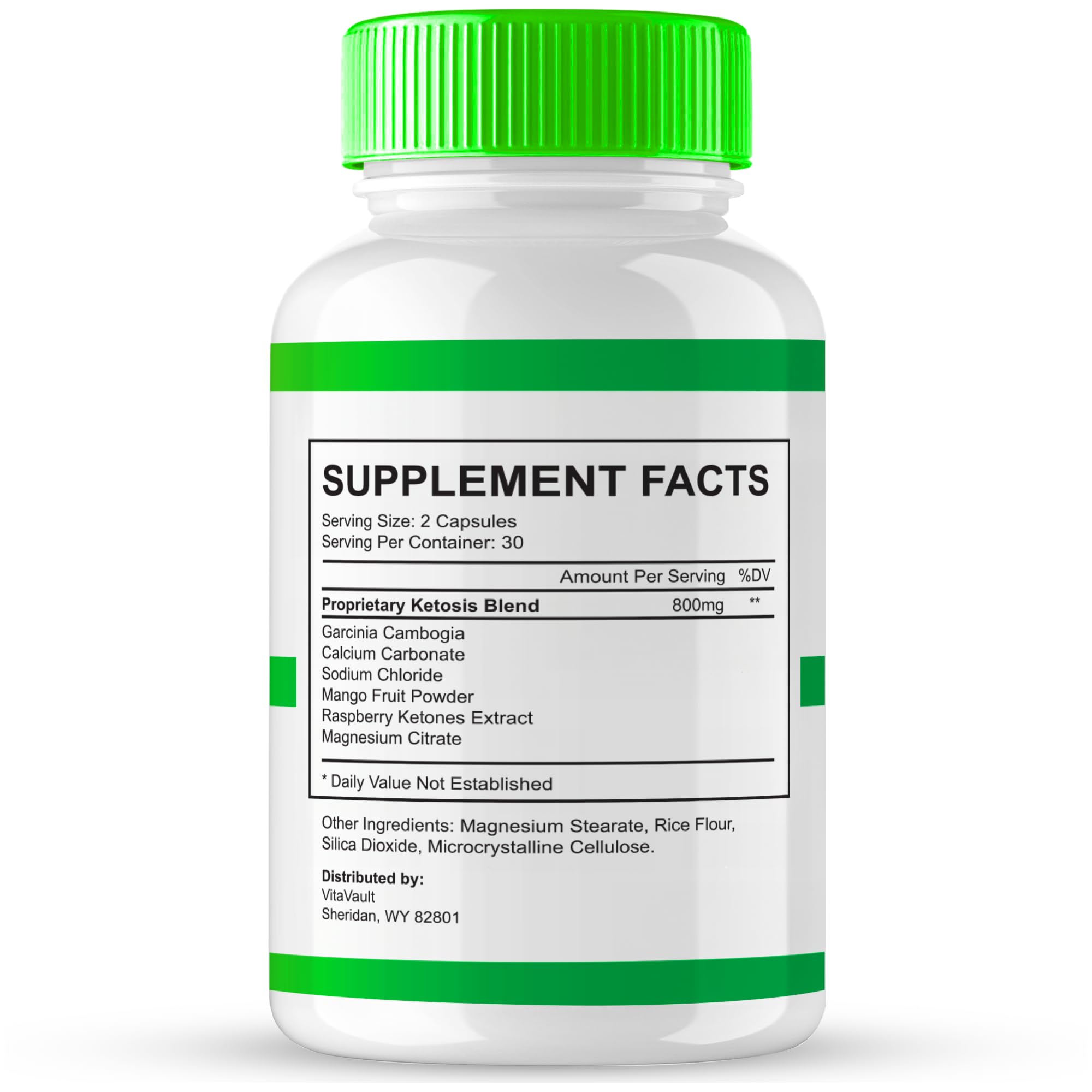 Vitavault Mounje Pure Maximum Strength 60 capsules bottle label showing ingredient details.