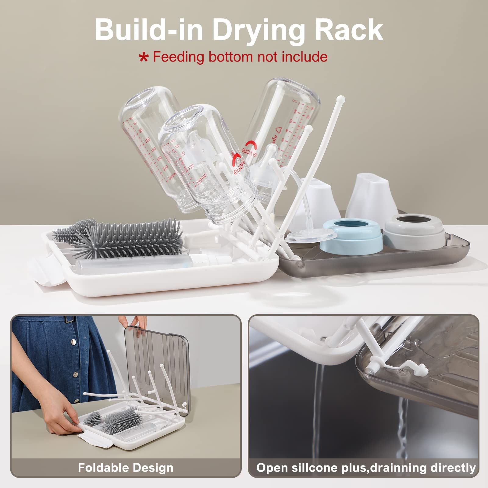 Compact YomauiYee bottle cleaner set components laid out
