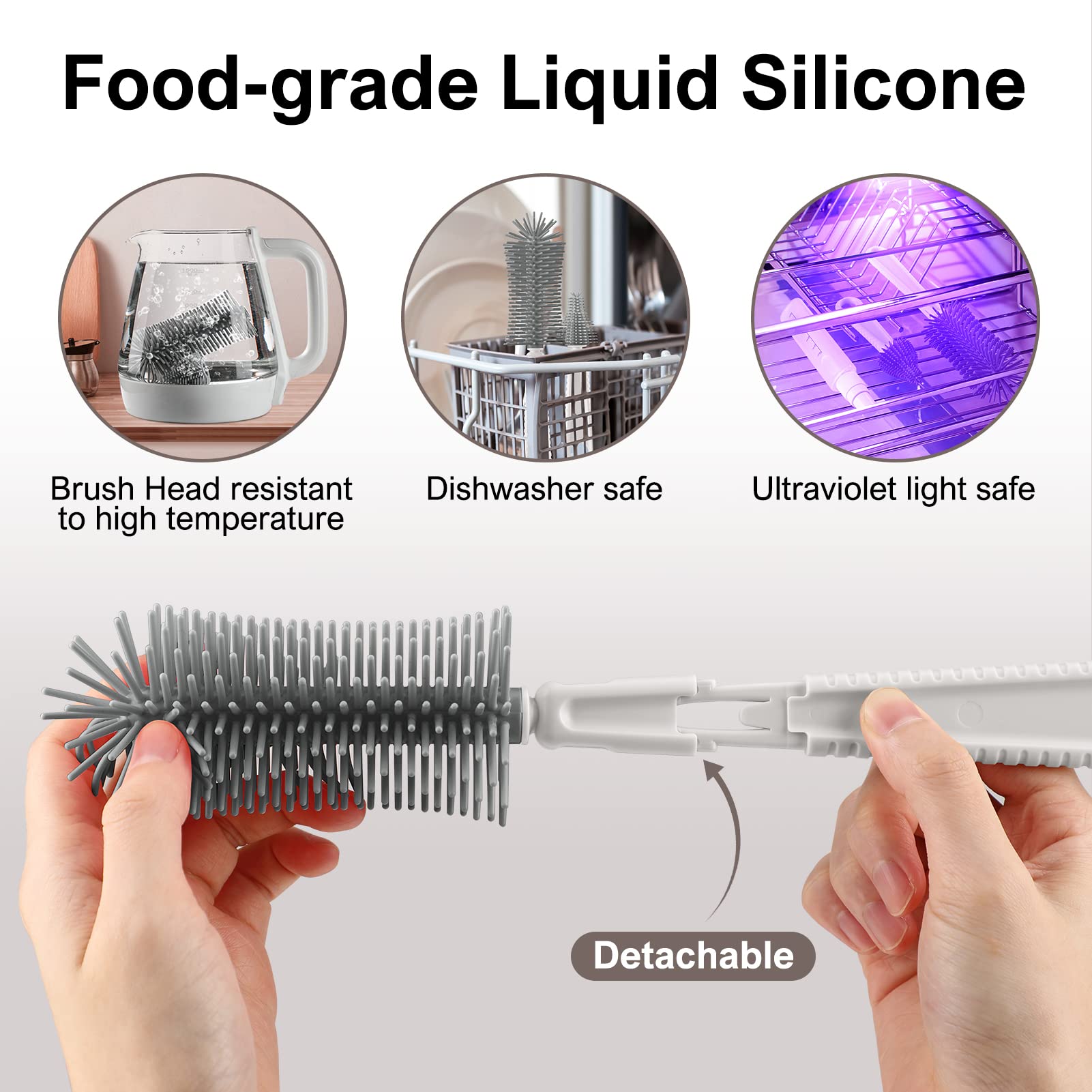 Side view of YomauiYee portable bottle cleaning kit for travel