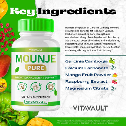 Authentic USA imported Vitavault weight management supplement bottles on plain background.