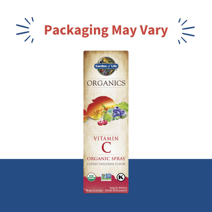 Garden of Life mykind Organics whole food Vitamin C oral spray supplement details