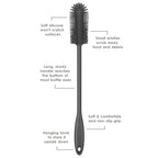 Purtribe bottle brush cleaning a vacuum sports bottle