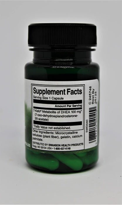 Swanson premium metabolism booster bottle showcasing manufacturer quality testing seal