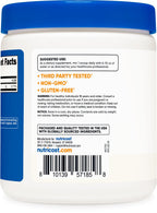 Nutricost 16.2 ounces vitamin C powder jar side profile