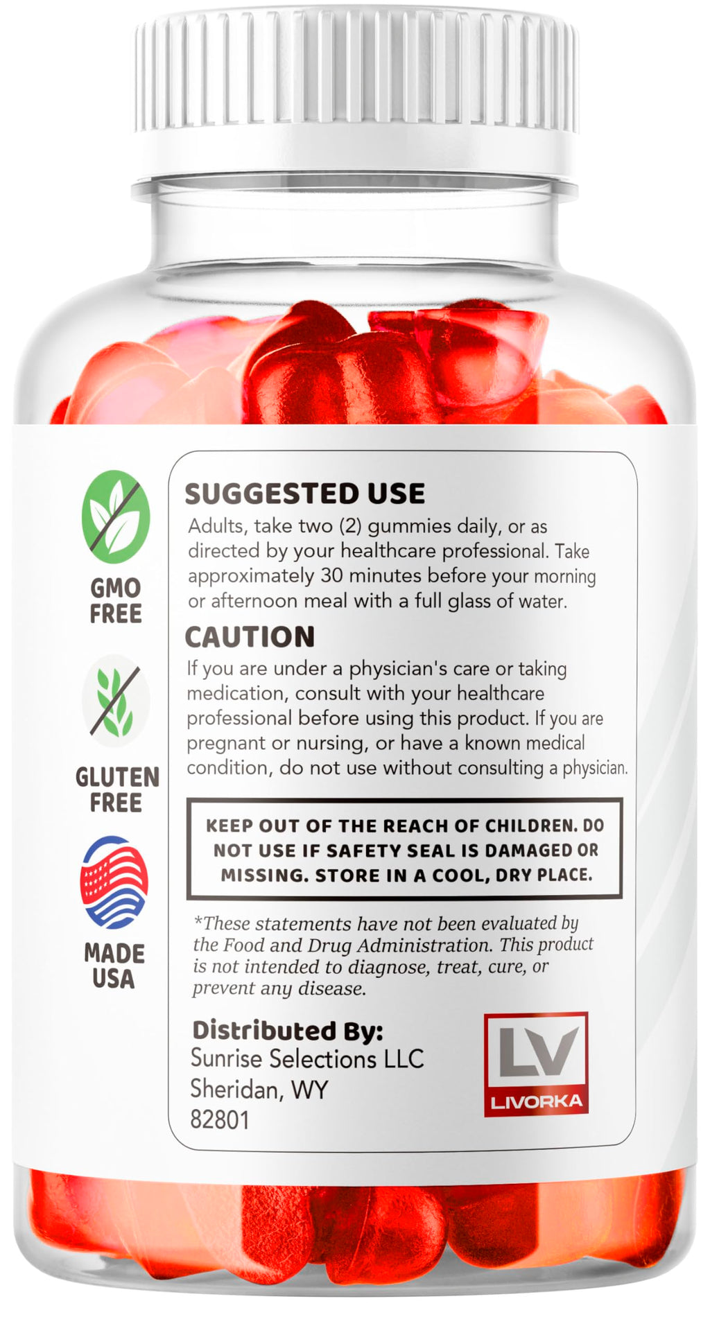 Nutritional facts panel for Kanwal Ketosyn supplement